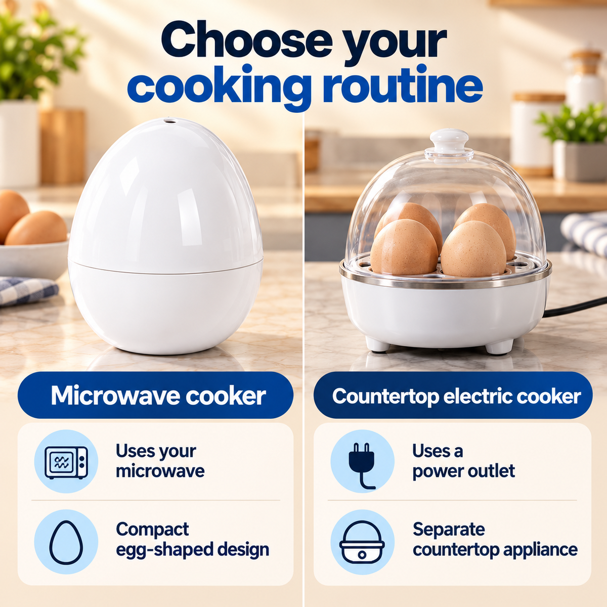 🥚 Microwave Egg Cooker — Cook Up to 4 Eggs, Soft to Hard-Boiled ✨
