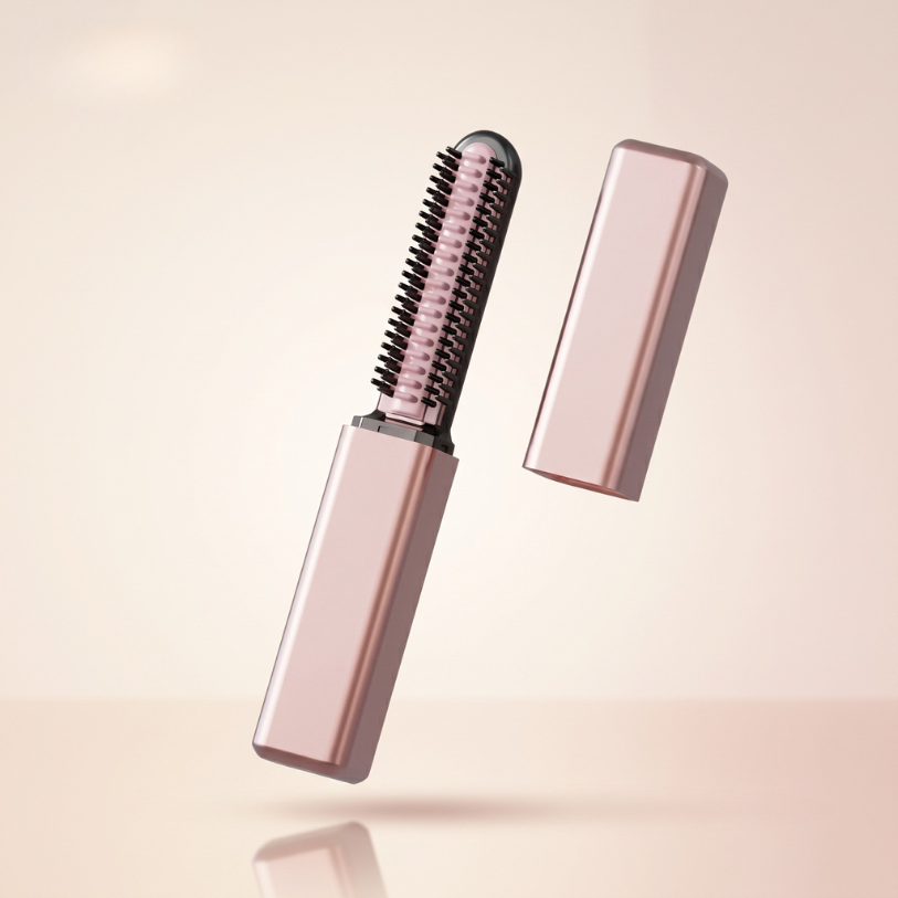 ✨ Cordless Mini Hair Curler — 3 Heat Settings, USB-C Charging & Compact Styling on the Go 👜