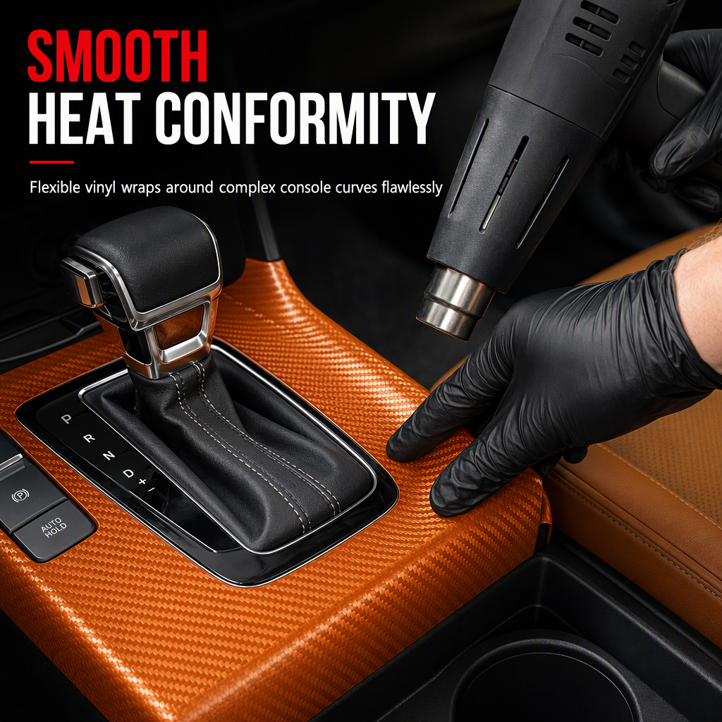 🚗 Self-Adhesive Carbon-Look Trim Film — Peel, Stick & Refresh Your Car’s Style ✨
