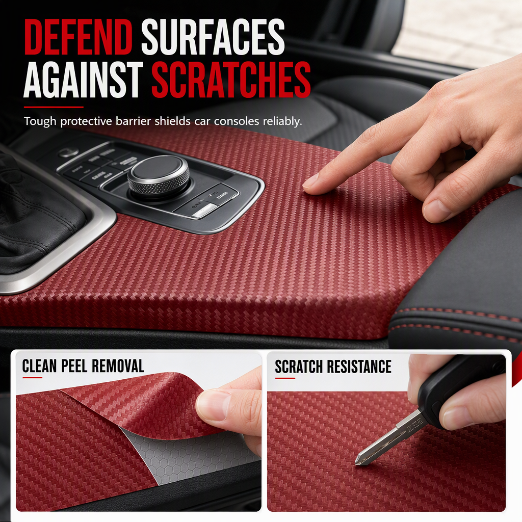 🚗 Self-Adhesive Carbon-Look Trim Film — Peel, Stick & Refresh Your Car’s Style ✨